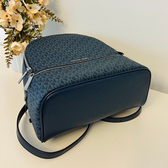 Michael Kors Rhea Medium Signature Logo Backpack Admiral - Picture 5 of 9